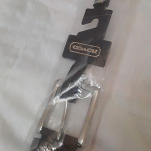 Coach mens braided leather belt sz 38